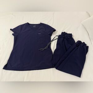 Jaanuu Women’s Blue Jogger Scrub Set